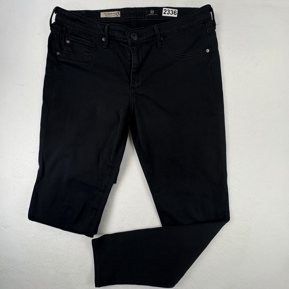AG The Legging Ankle Jeans Womens 30 Black Super Skinny Stretch Mid Rise Denim